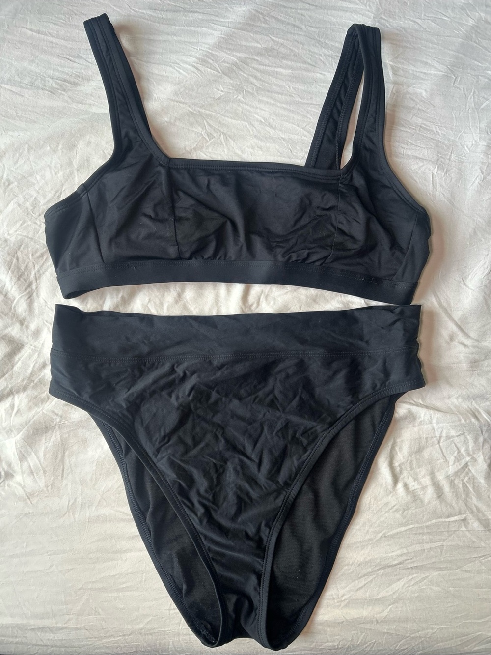 Shade and shore Black Two-Piece Bikini Set